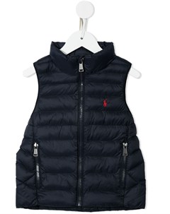 Непромокаемый жилет с вышитым логотипом Ralph lauren kids