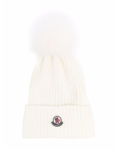 Шерстяная шапка бини в рубчик Moncler enfant