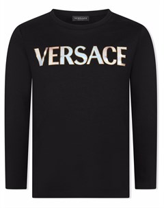 Футболка с длинными рукавами и логотипом Versace kids