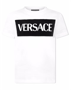 Футболка из джерси с логотипом Versace kids