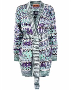 Кардиган с поясом и узором зигзаг Missoni