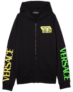 Худи на молнии с логотипом Versace kids