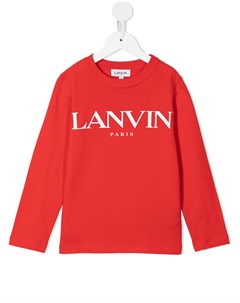 Футболка с длинными рукавами и логотипом Lanvin enfant