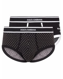 Комплект из двух трусов брифов с логотипом Dolce&gabbana