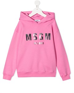 Худи с длинными рукавами и логотипом Msgm kids