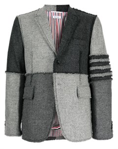 Однобортный пиджак в технике пэчворк Thom browne