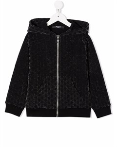 Бархатная куртка с монограммой Balmain kids