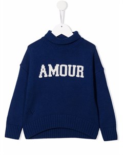 Джемпер вязки интарсия с высоким воротником Zadig & voltaire kids