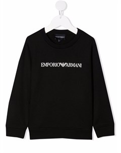 Толстовка с круглым вырезом и логотипом Emporio armani kids