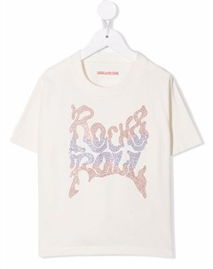 Футболка с декором Rock Roll Zadig & voltaire kids