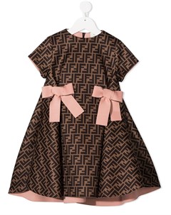 Платье с узором FF Fendi kids