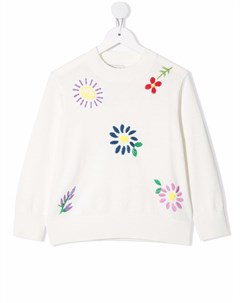 Джемпер с цветочной вышивкой Stella mccartney kids