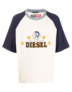 Футболка с вышитым логотипом Diesel