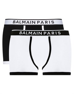 Комплект из двух трусов брифов с логотипом Balmain