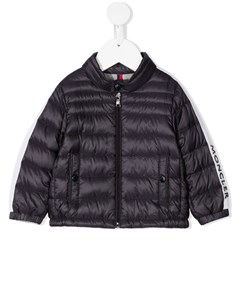 Пуховик с логотипом на рукаве Moncler enfant