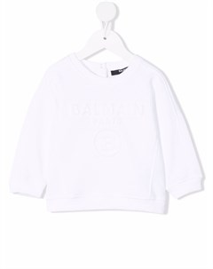 Джемпер с тисненым логотипом Balmain kids