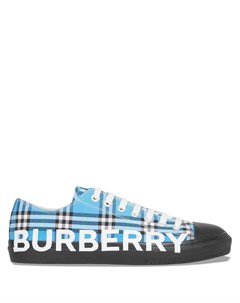 Клетчатые кеды с логотипом Burberry