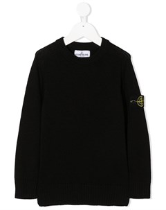 Джемпер с нашивкой логотипом Stone island junior