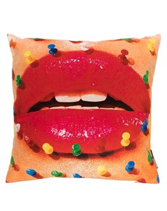 Подушка с принтом Mouth with Pins 50x50 см Seletti