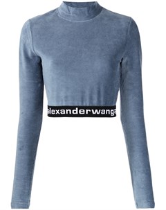 Вельветовый топ с логотипом Alexander wang