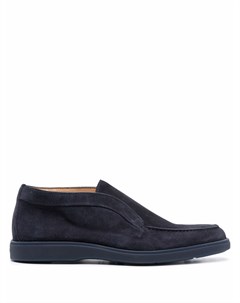 Замшевые лоферы Santoni