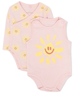 Комплект из двух боди с принтом Happy Sun Stella mccartney kids