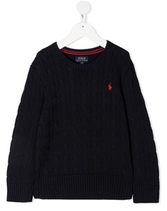 Джемпер с длинными рукавами и вышитым логотипом Ralph lauren kids