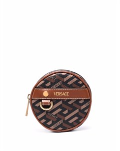 Круглый кошелек для монет с узором La Greca Versace