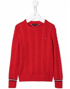 Джемпер фактурной вязки с логотипом Tommy hilfiger junior