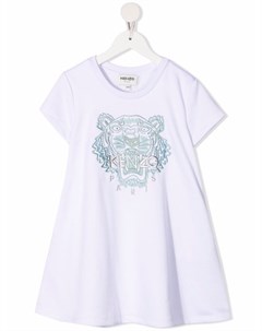 Платье футболка с вышивкой Tiger Kenzo kids