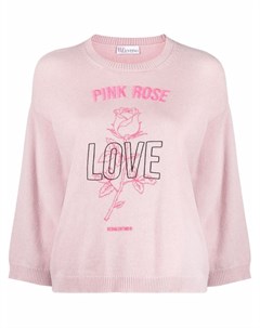 Джемпер с вышивкой Pink Rose Red valentino