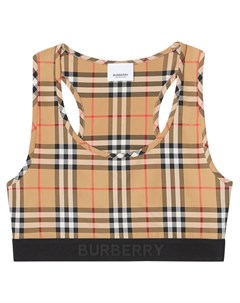 Спортивный бюстгальтер в клетку Vintage Check Burberry