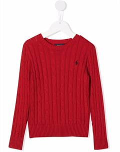 Джемпер фактурной вязки с круглым вырезом Ralph lauren kids