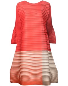 Плиссированное платье с длинными рукавами Pleats please issey miyake