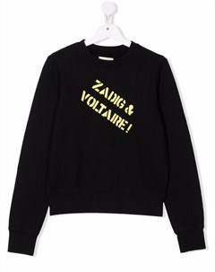 Толстовка с логотипом Zadig & voltaire kids