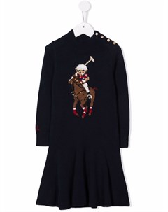 Трикотажное платье с принтом Ralph lauren kids