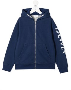 Худи на молнии с логотипом Lanvin enfant