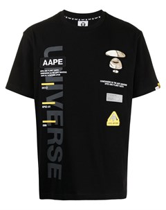 Футболка с нашивкой логотипом Aape by *a bathing ape®