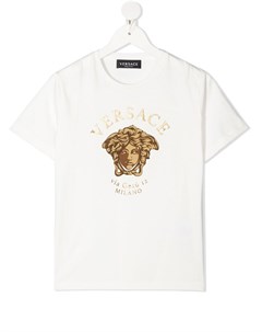 Футболка с декором Medusa Versace kids