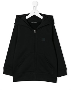 Худи на молнии с маленькой нашивкой Ferris Face Acne studios kids