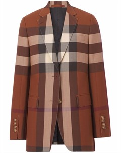 Однобортный блейзер в клетку Burberry