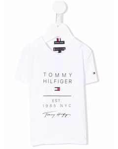 Футболка из органического хлопка с логотипом Tommy hilfiger junior