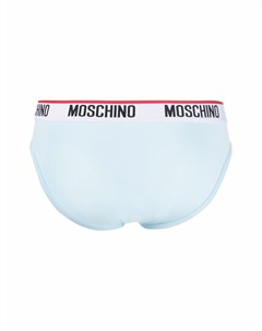 Комплект из двух трусов брифов с логотипом Moschino