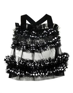 Топ из тюля с оборками и узором в горох Comme des garçons noir kei ninomiya