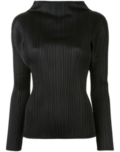 Плиссированный топ с высоким воротником Pleats please issey miyake