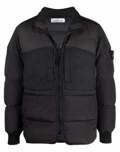 Пуховик с нашивкой логотипом Stone island