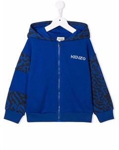 Худи на молнии с вышитым логотипом Kenzo kids