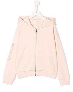 Худи на молнии с логотипом Chloé kids