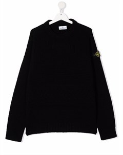 Джемпер с нашивкой логотипом Stone island junior