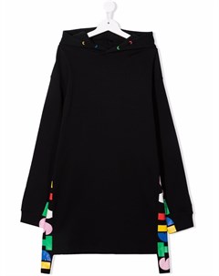 Платье джемпер с капюшоном и логотипом Stella mccartney kids